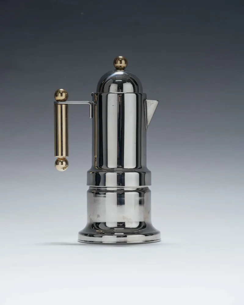 CAFETIÈRE ITALIENNE EN MÉTAL, 1980s