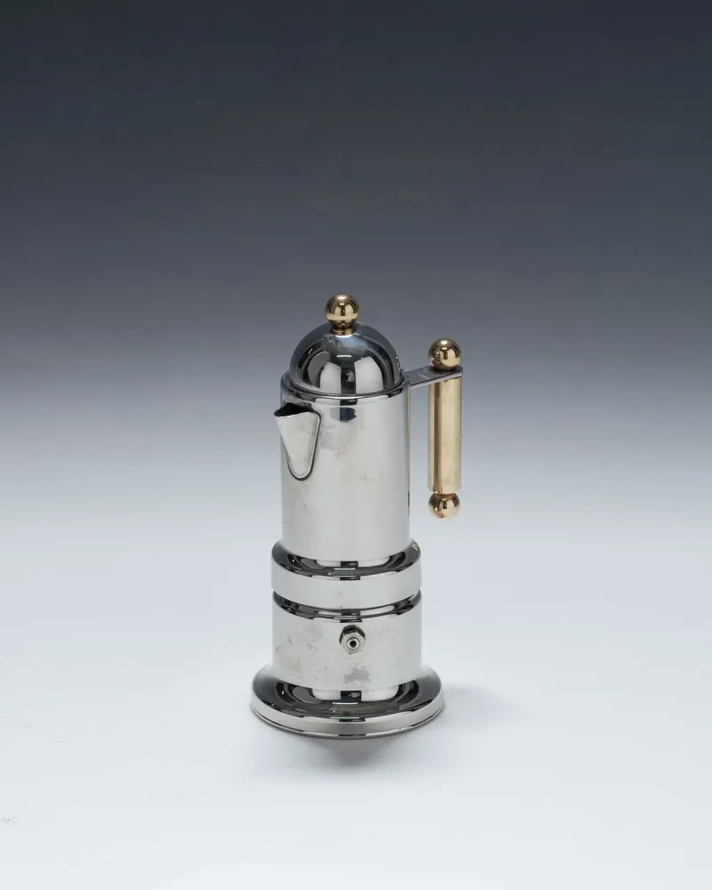 CAFETIÈRE ITALIENNE EN MÉTAL, 1980s