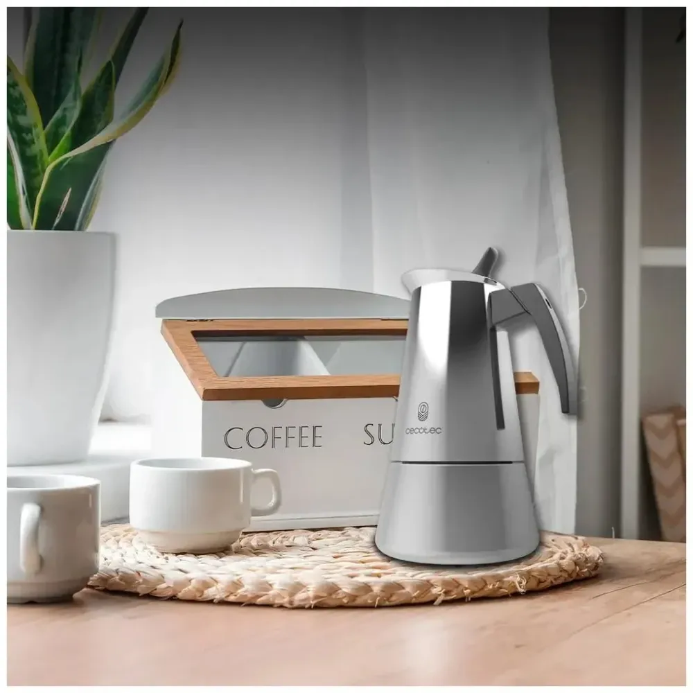Cafetière italienne Piccolina 900 Cecotec 10 tasses élégante et polyvalente