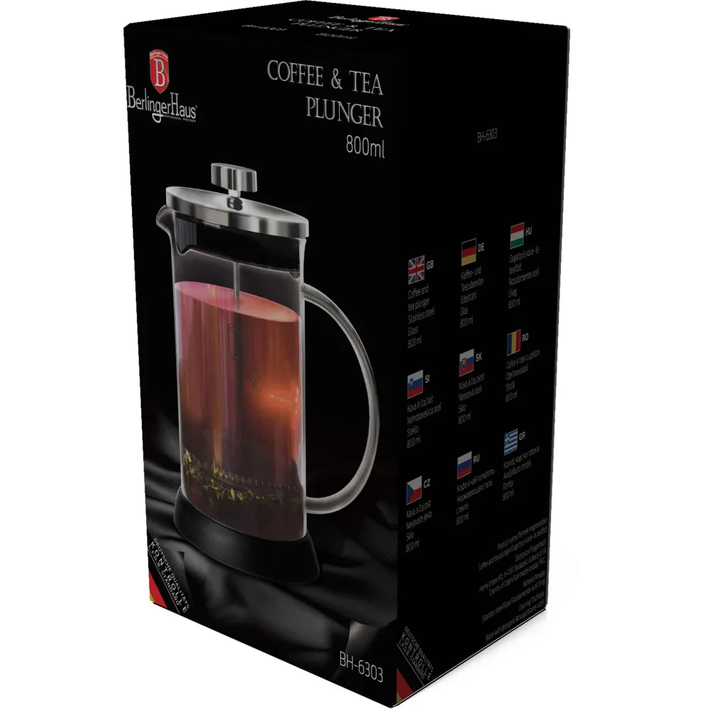 Cafetière à piston française de 800 ml pour café et thé