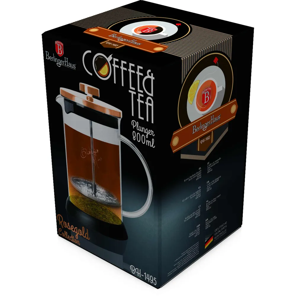Cafetière à piston française de 800 ml pour café et thé