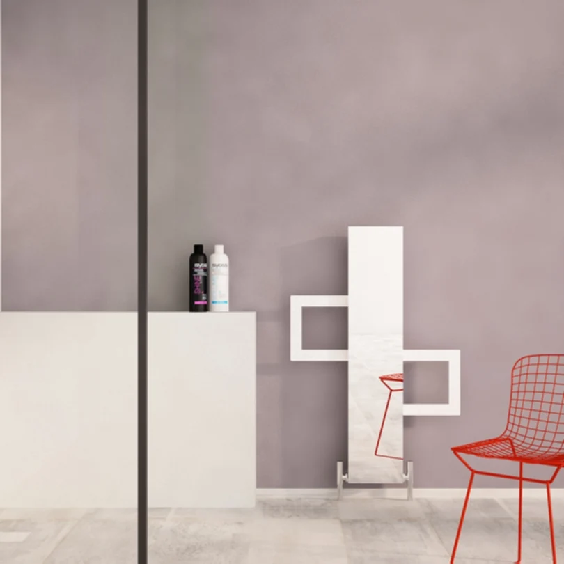 Carisa Mate Sèche-Serviettes en Aluminium Design Moderne Blanc