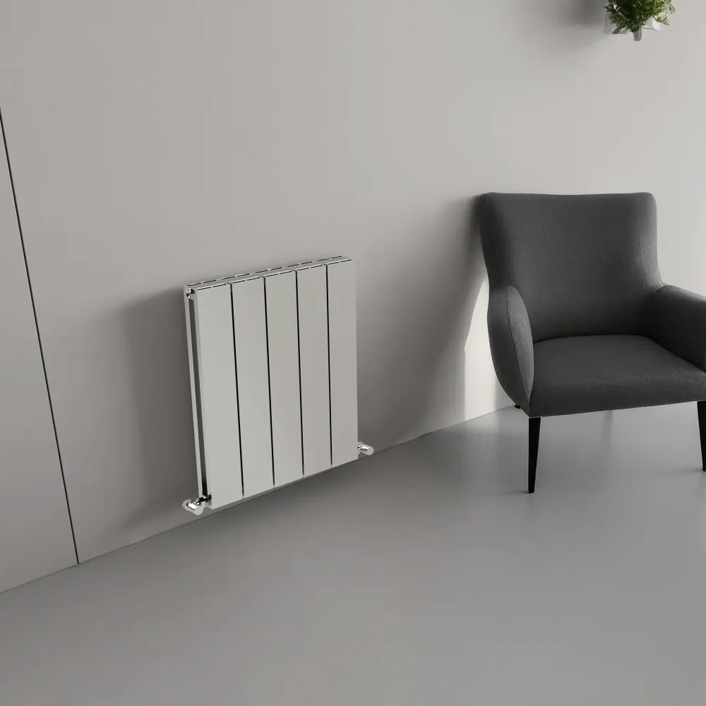 Carisa Nemo Double Radiateur en Aluminium Horizontal Design Moderne Anodisé Poli