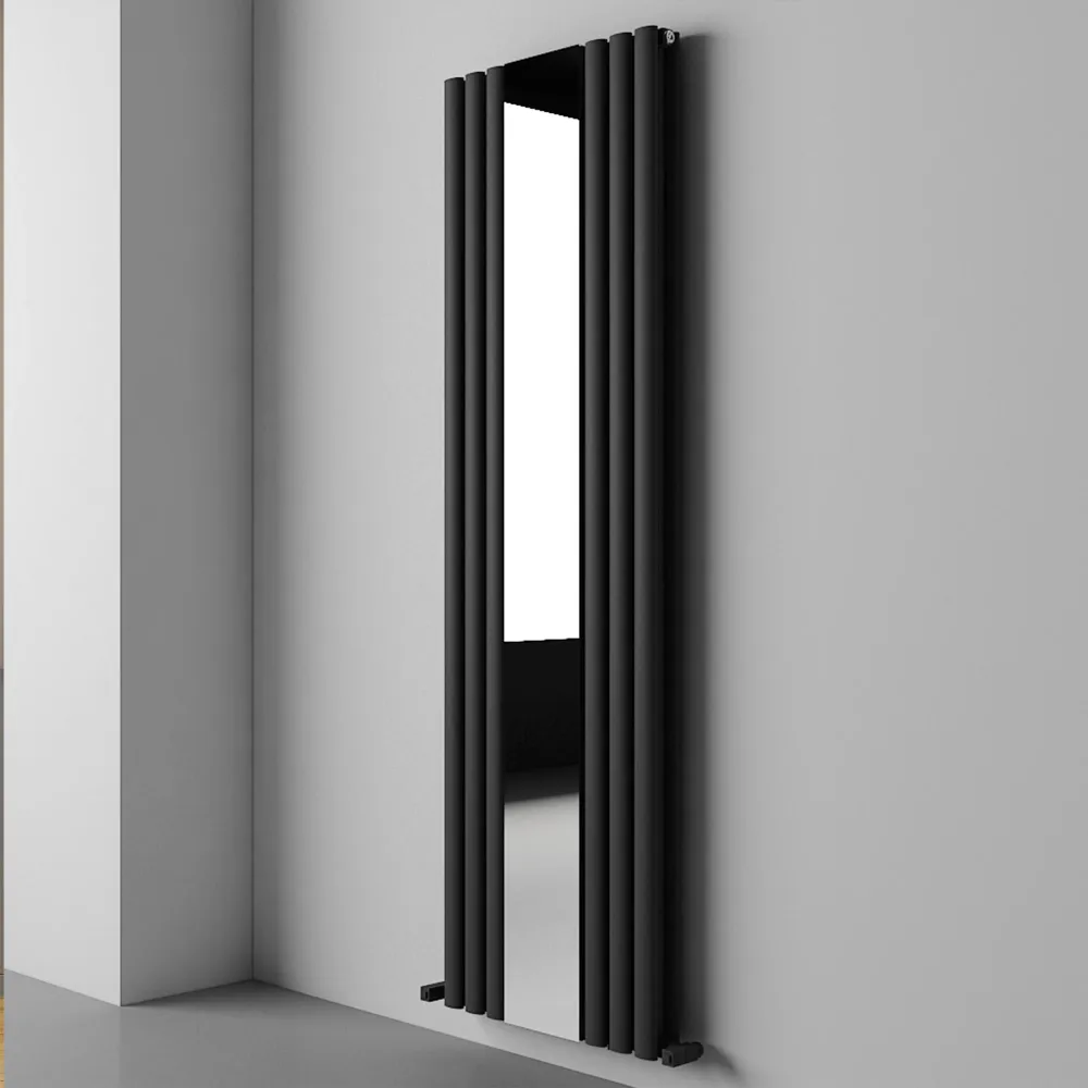 Carisa Tallis Mirror Radiateur en Aluminium Vertical Design Moderne Noir
