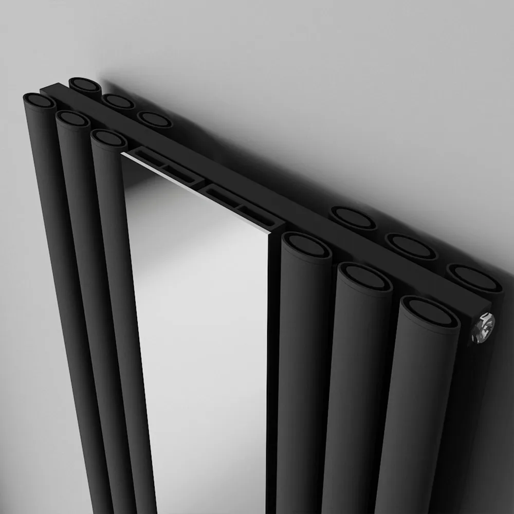 Carisa Tallis Mirror Radiateur en Aluminium Vertical Design Moderne Noir