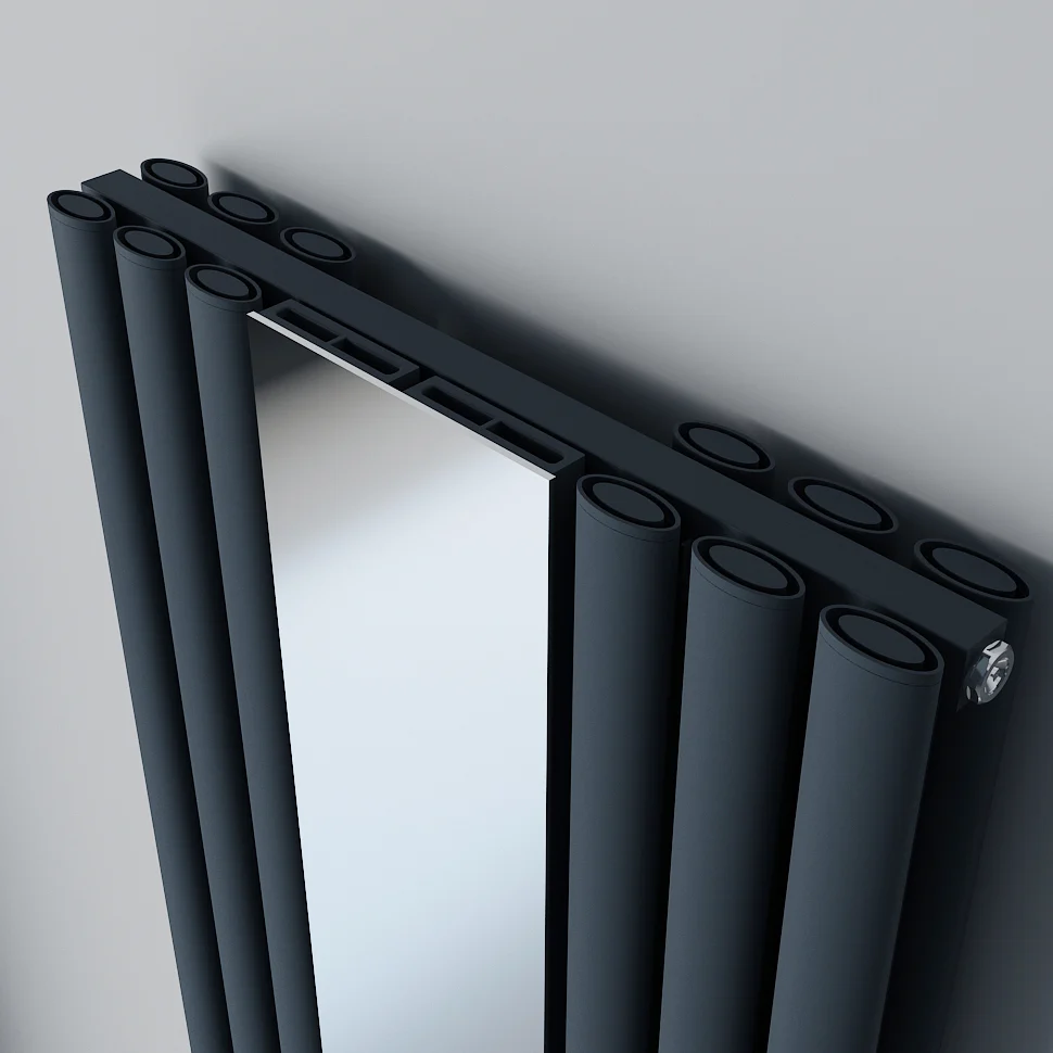 Carisa Tallis Mirror Radiateur en Aluminium Vertical Design Moderne Anthracite