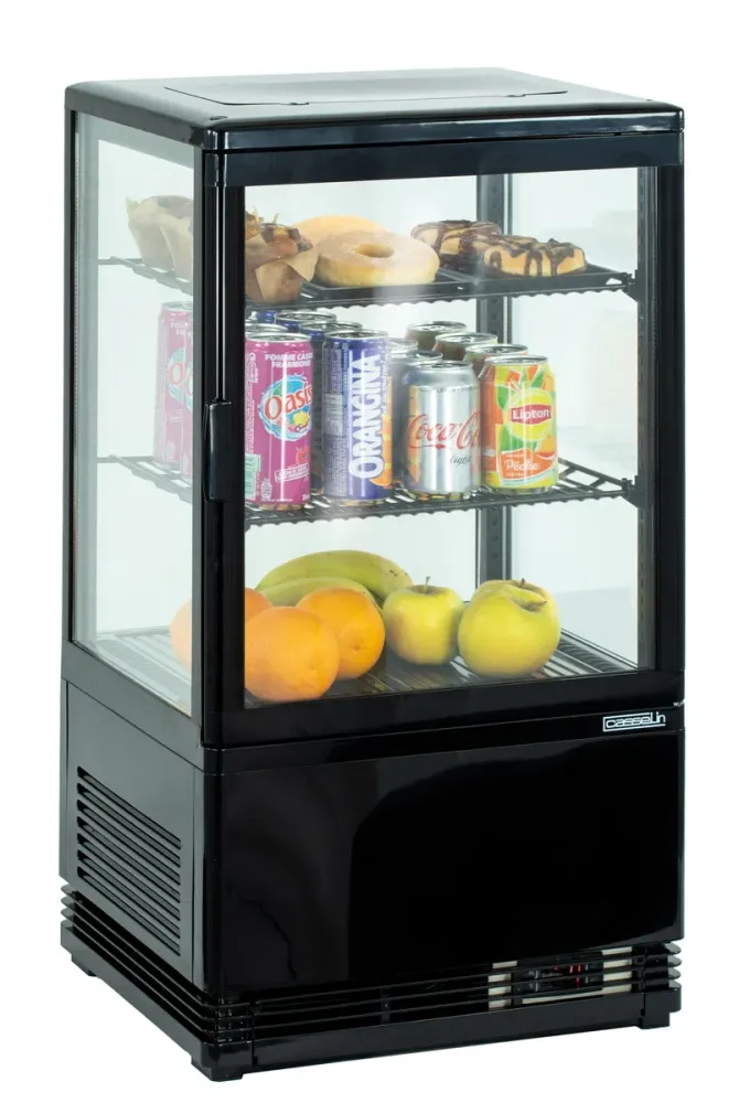 Mini vitrine réfrigérée positive 58L Noire Casselin