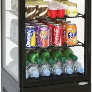 Mini vitrine réfrigérée positive 78L Noire Casselin
