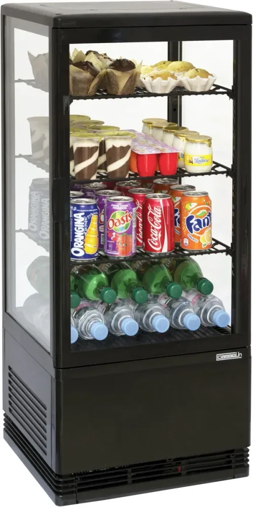 Mini vitrine réfrigérée positive 78L Noire Casselin