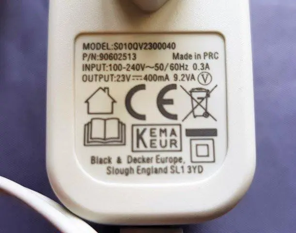 Câble d'alimentation pour Aspibricianole + Dekker DV1415EL / DV1815EL