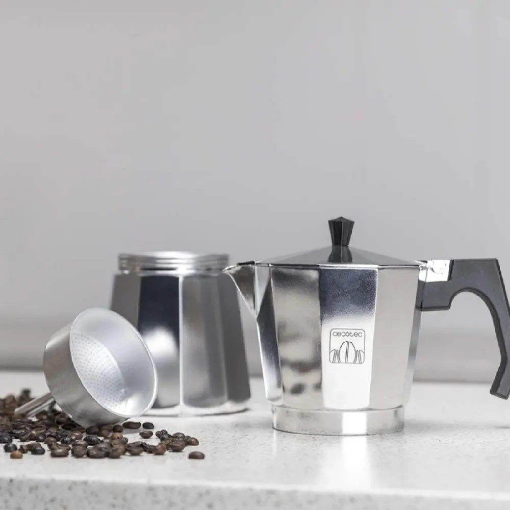 Cecotec Cafetière italienne en aluminium Cumbia MokClassic 900 Shiny