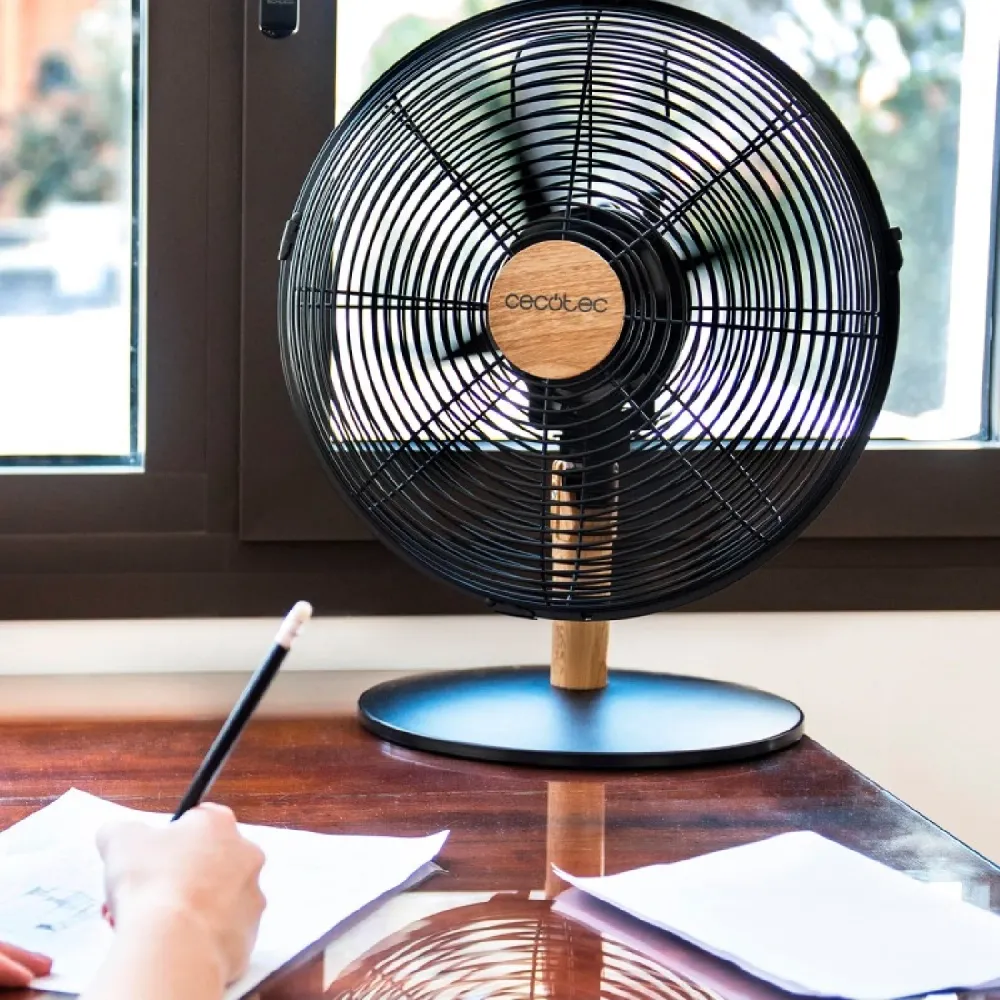 Cecotec Ventilateur de table EnergySilence 600 WoodDesk