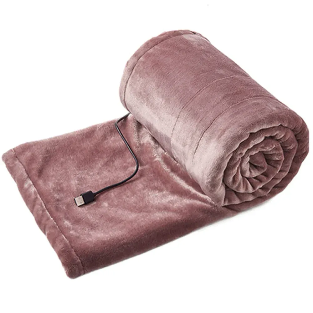 ChaudSoft - Couverture Électrique USB 99x79 cm avec 3 Niveaux de Chauffage