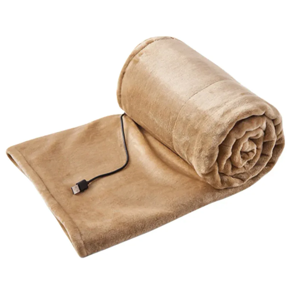 ChaudSoft - Couverture Électrique USB 99x79 cm avec 3 Niveaux de Chauffage