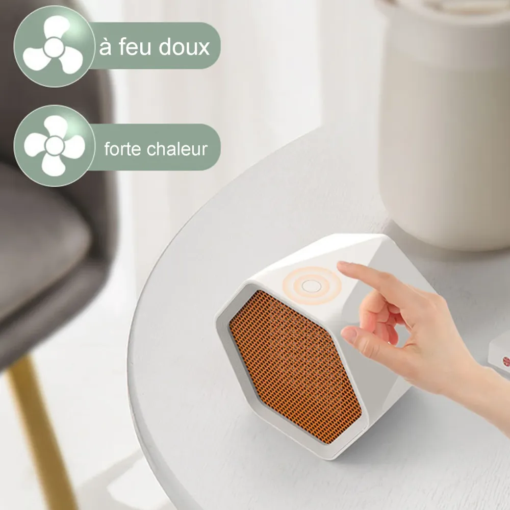 TD® Chauffage ménage petit mini chauffage table de bureau portable corps chauffant en céramique chauffage électrique