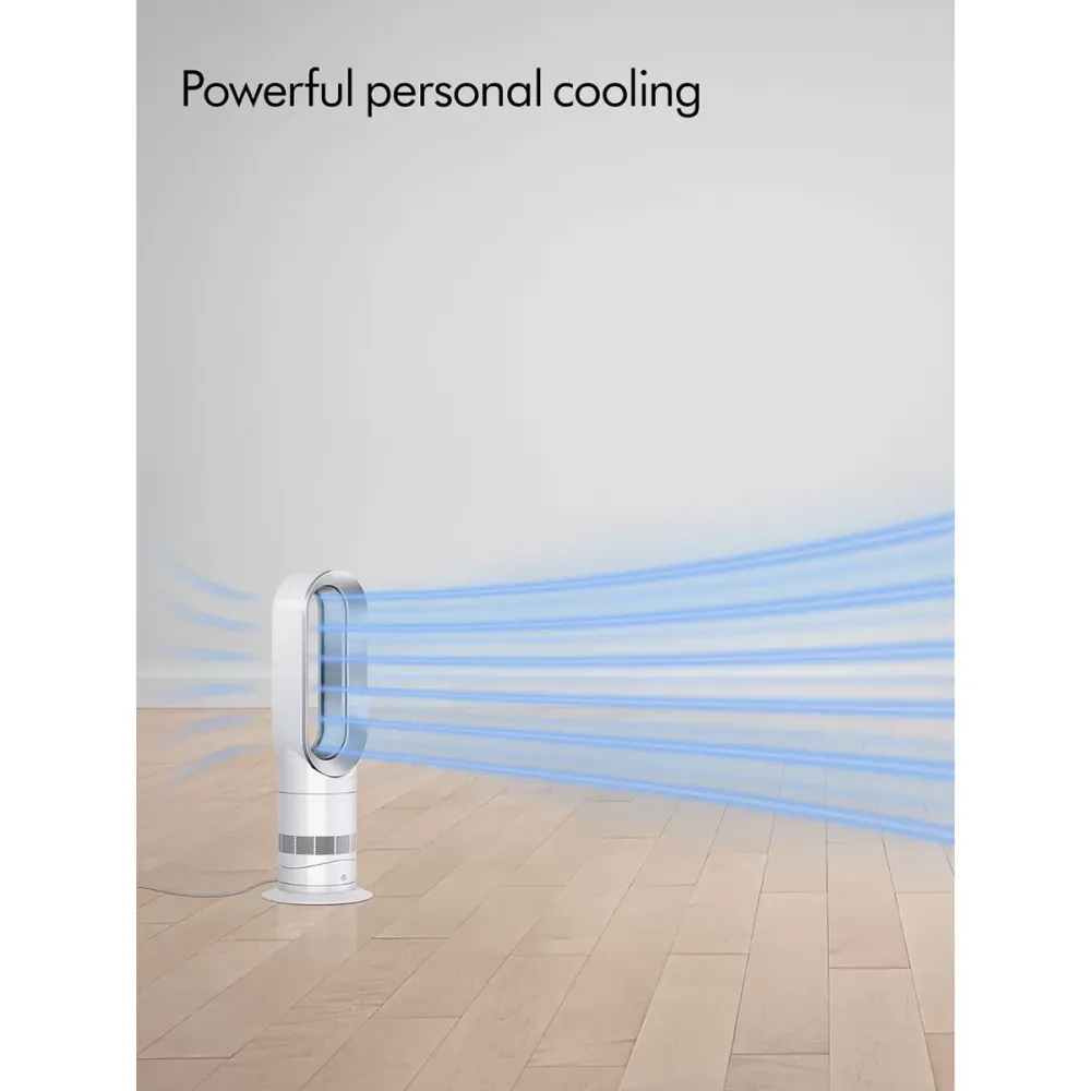 Chauffage soufflant Dyson AM09 Jet Focus chaud/froid - Blanc/Nickel