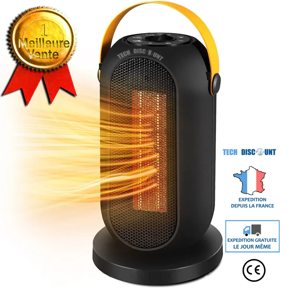 TD® Chauffage à tête secouante verticale domestique PTCchauffage electrique chauffage à économie d'énergie 110V chauffage...