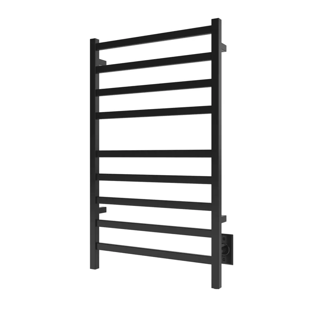 Chauffe-serviettes électrique carré Kontour 24" x 40" - Noir mat