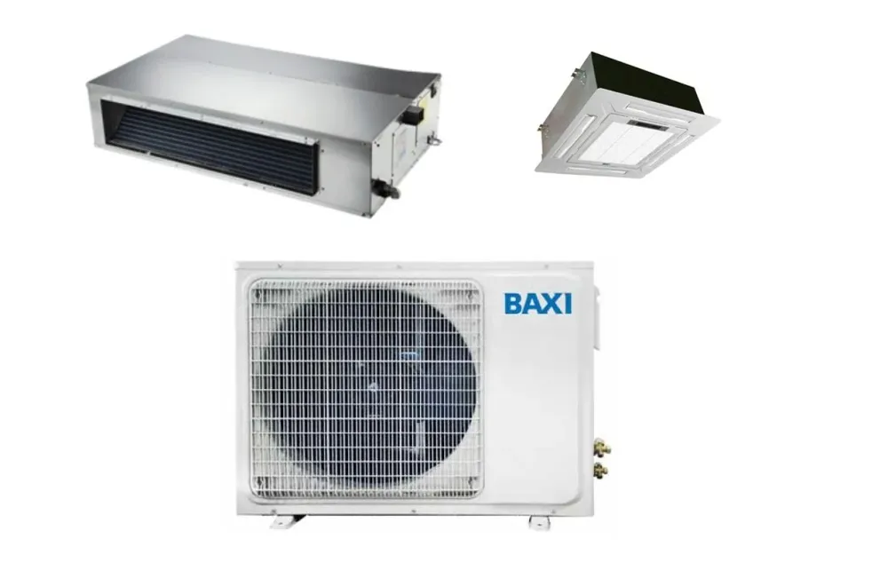 CLIMATISEUR BAXI DUAL SPLIT INVERTER CASSETTE 9000 LSGNK25-XM + CANALISATION 12000 LSGND35-XM avec LSGT50-2M Wi-Fi en option