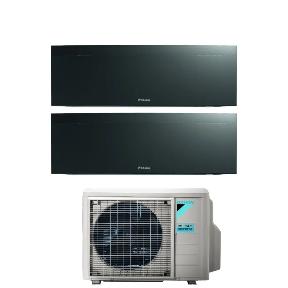 Climatiseur Daikin Bluevolution Dual Split Inverter EMURA BLACK III série 9+9 avec 2MXM50A R-32 Wi-Fi intégré 9000+9000 Co...