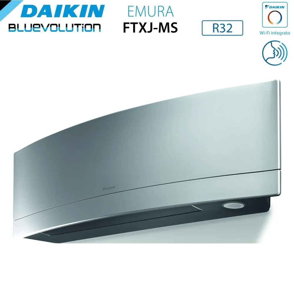 Climatiseur Daikin Bluevolution Dual Split Inverter Emura Silver 7+9 Series avec 2mxm40m/N R-32 Wi-Fi intégré 7000+9000 Si...