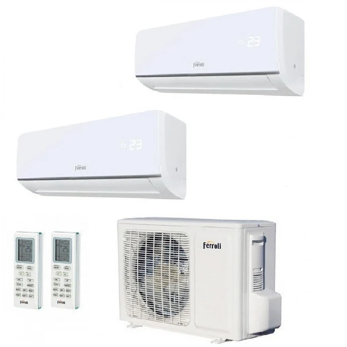 Climatiseur Ferroli Dual Split Inverter R32 ASTER M 3.2 série 7000+7000 avec 18-2 7+7