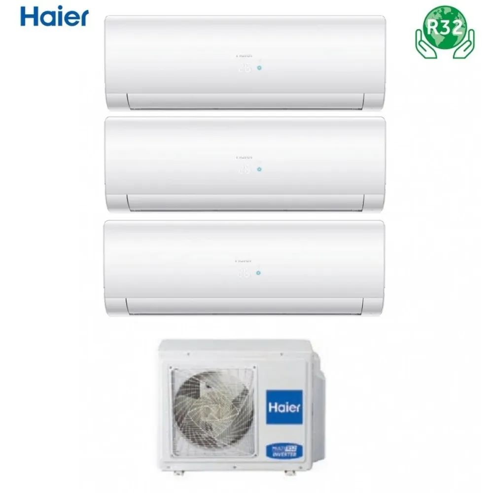 Climatiseur Haier Trial Split Inverter série IES 7+7+12 avec 3U55S2SR2FA 7000+7000+12000 Wi-Fi en option
