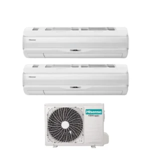 Climatiseur Hisense Dual Split Inverter SILENTIUM PRO série 9+9 avec 2AMW42U4RGC R-32 Wi-Fi intégré 9000+9000 - Nouveau