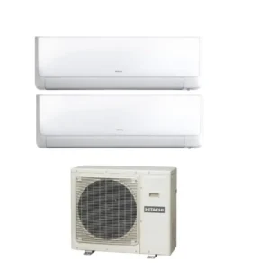 Climatiseur Hitachi Dual Split Inverter R-32 Akebono 9 + 12 avec RAM-40NP2E Wi-Fi en option 9000 + 12000
