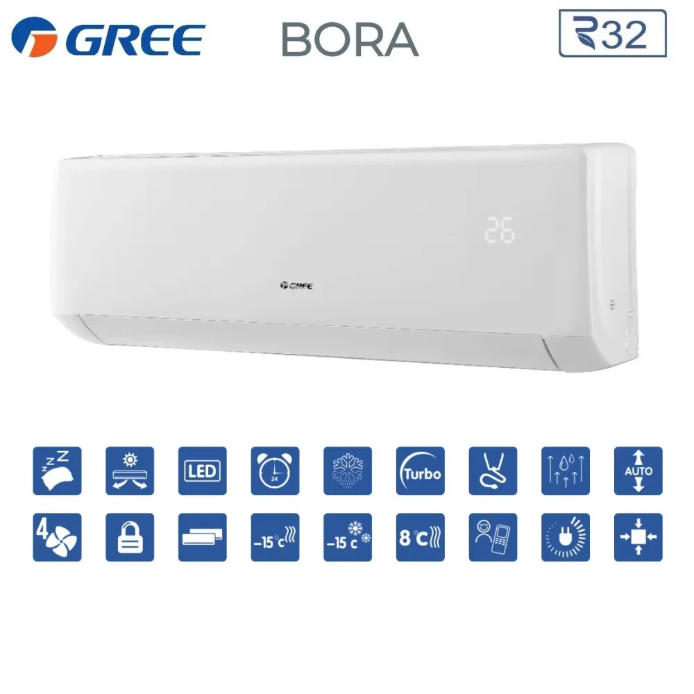 Climatiseur inverseur Gree série BORA 24000 Btu R-32 classe ++/+