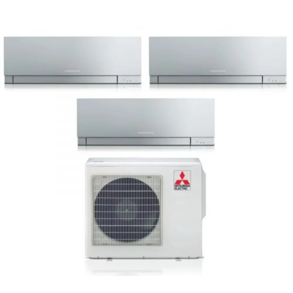 Climatiseur Mitsubishi Electric Trial Split Inverter Series Kirigamine Zen Silver Msz-Ef 7+7+12 Avec Mxz-3f68vf R-32 Wi-Fi...