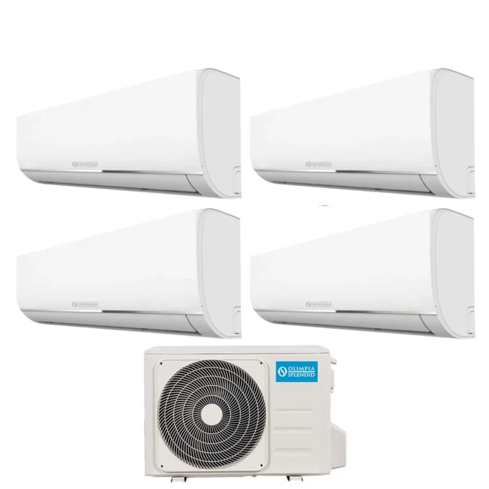 Climatiseur Olimpia Splendid Quadri Split Inverter NEXYA S4 série 9+9+9+12 avec OS-CEMYH28EI R-32 Wi-Fi intégré 9000+9000+...