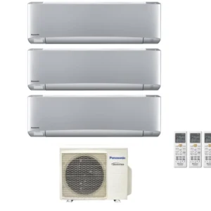 Climatiseur Panasonic Trial Split Inverter Etherea Silver Series 9+9+9 avec CU-3Z68TBE R-32 Wi-Fi intégré 9000+9000+9000 A...