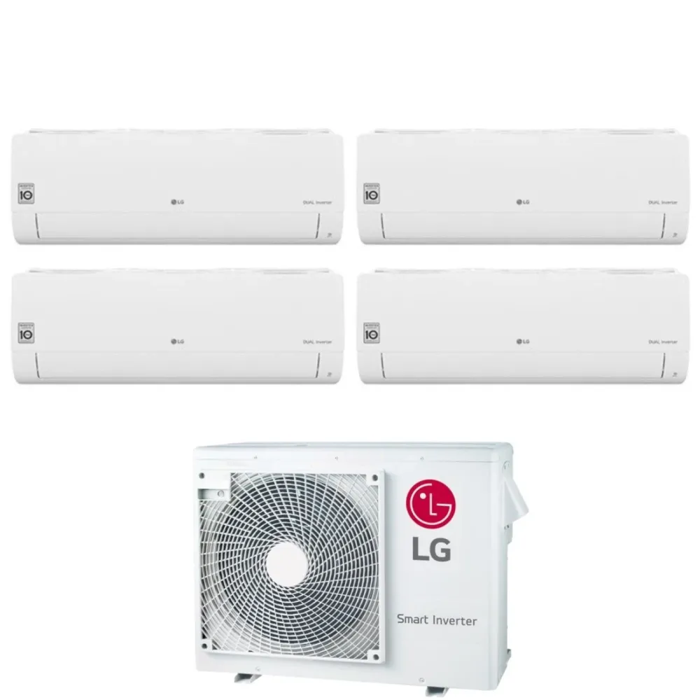 Climatiseur LG Quadri Split Inverter Libero Smart Series 7+7+7+7 avec MU4R25 U40 R-32 Wi-Fi intégré 7000+7000+7000+7000 -...