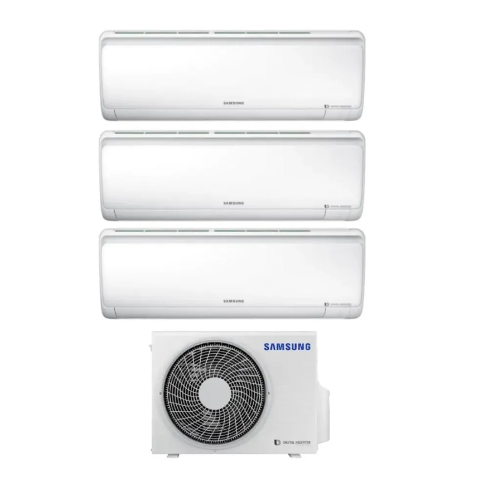Climatiseur Samsung Trial Split Inverter Series Maldives Quantum 9 + 9 + 12 Avec Aj052mcj R-410 9000 + 9000 + 12000