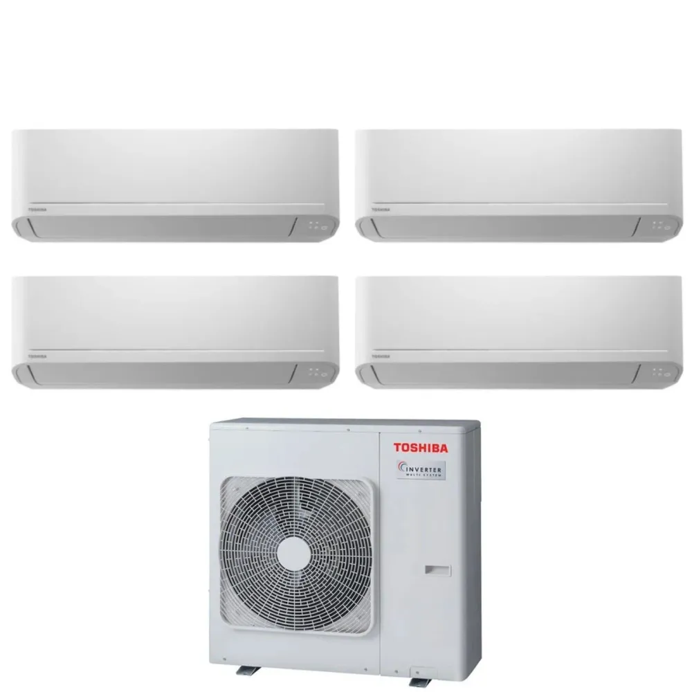Climatiseur Toshiba Quad Split Inverter Série Seiya 10+10+13+13 (9+9+12+12) Ras-4m27u2avg-E R-32 Wi-Fi Optionnel 10000+100...