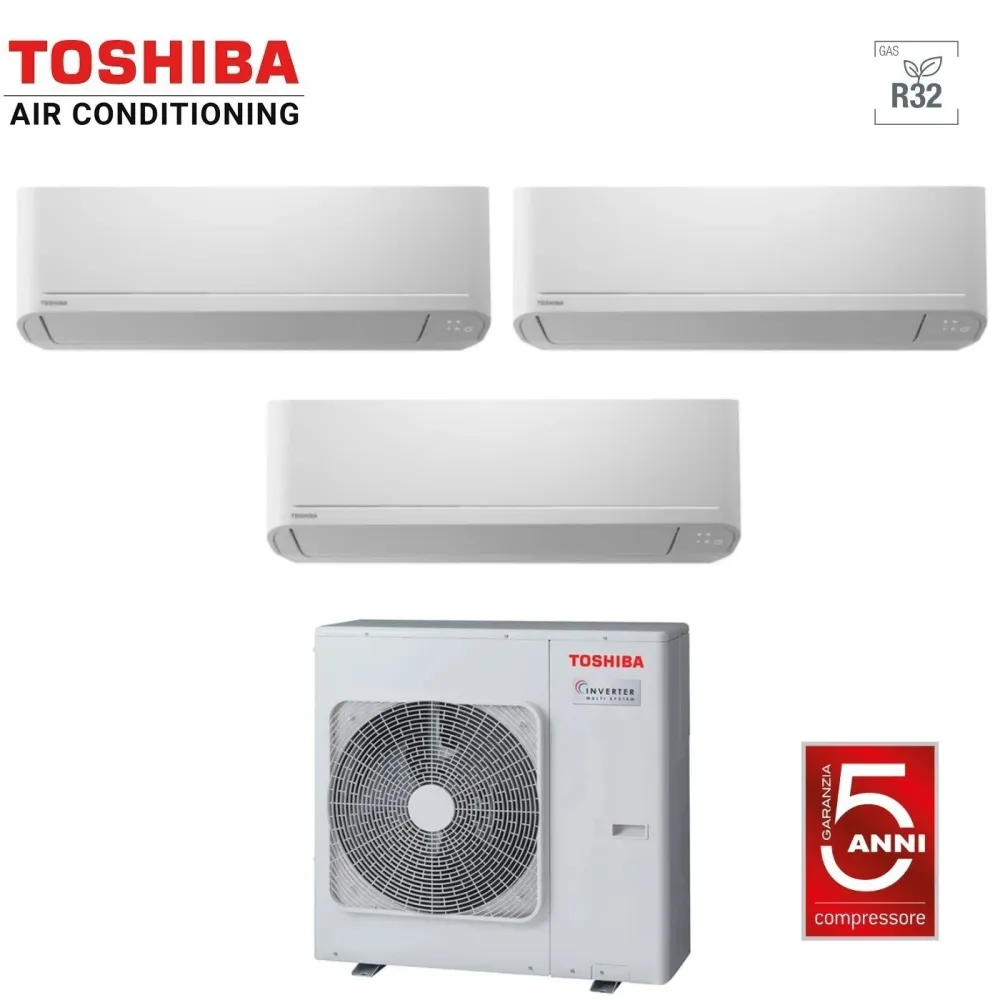 Climatiseur Toshiba Trial Split Inverter Seiya Series 7+10+16 (7+9+15) Ras-3m26u2avg-E R-32 Wi-Fi Optionnel 7000+10000+160...