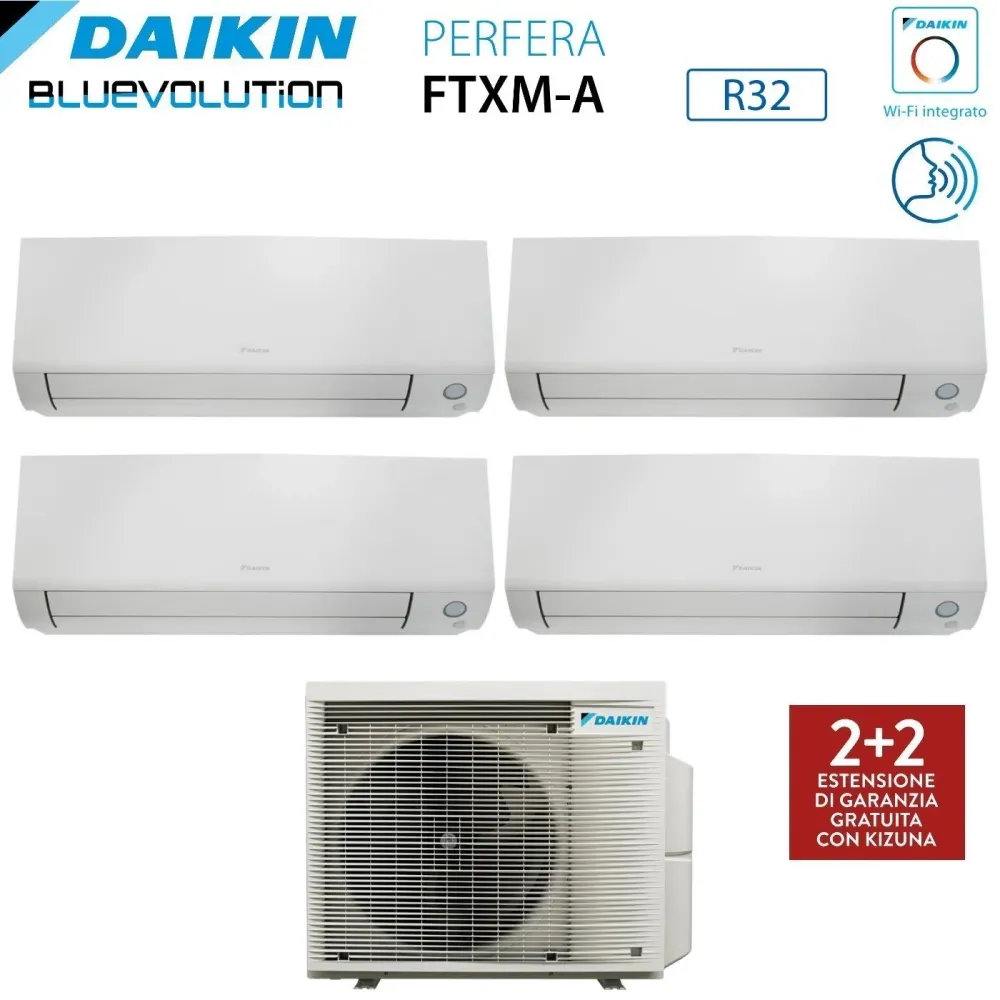 Climatizzatore Condizionatore Daikin Bluevolution Quadri Split Inverter serie PERFERA ALL SEASON 7+7+12+12 con 4MXM68A R-3...