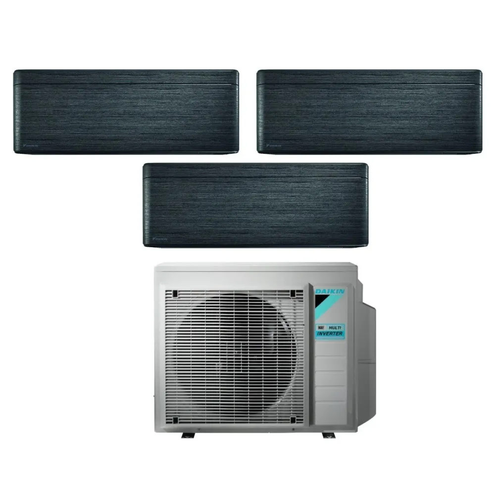 Climatizzatore Condizionatore Daikin Bluevolution Trial Split Inverter serie STYLISH REAL BLACKWOOD 7+9+12 con 3MXM68N R-3...