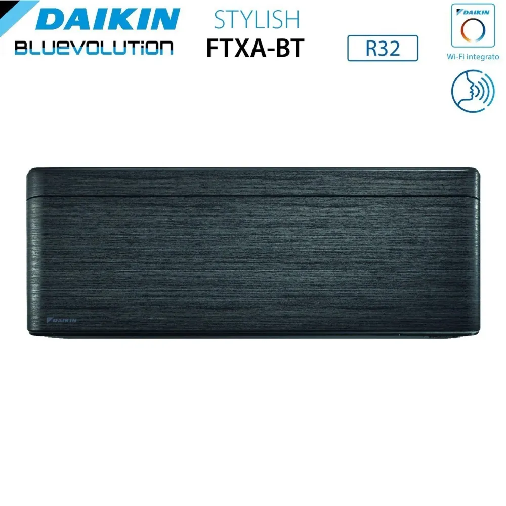 Climatizzatore Condizionatore Daikin Bluevolution Trial Split Inverter serie STYLISH REAL BLACKWOOD 7+9+12 con 3MXM68N R-3...