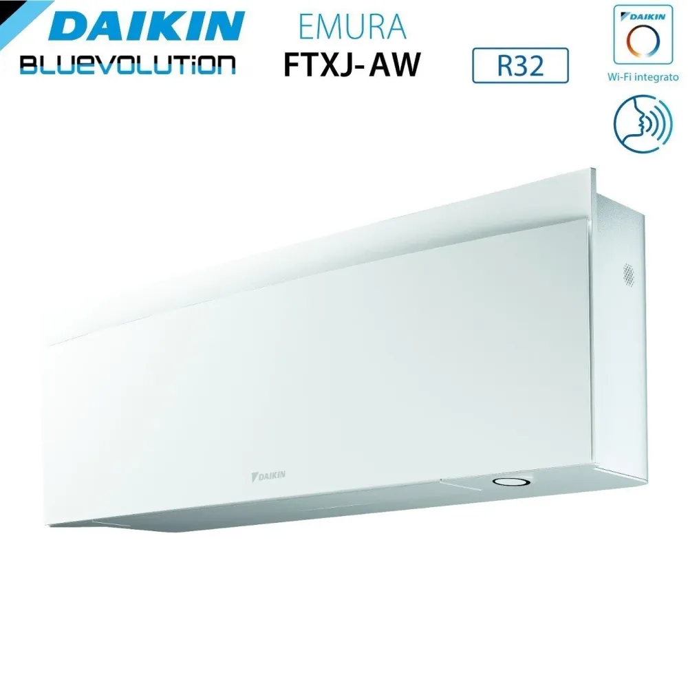 Climatizzatore Condizionatore Daikin Bluevolution Trial Split Inverter serie EMURA WHITE III 7+7+15 con 3MXM52N R-32 Wi-Fi...