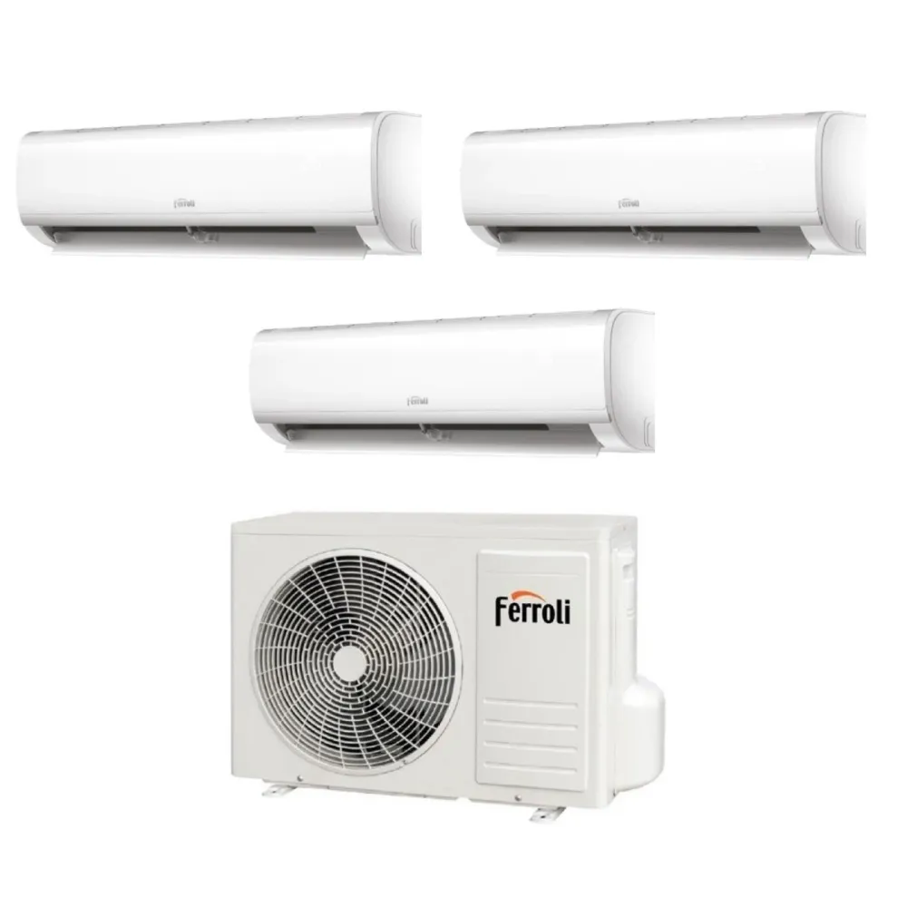 Climatizzatore Condizionatore Ferroli Trial Split Inverter Serie DIAMANT PLUS M 7+9+9 con 27-3 R-32 Wi-Fi Integrato 7000+9...