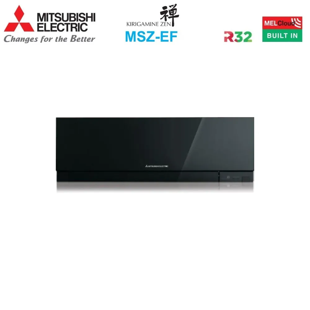 Climatizzatore Condizionatore Mitsubishi Electric Quadri Split Inverter serie KIRIGAMINE ZEN BLACK MSZ-EF 7+9+9+15 con MXZ...