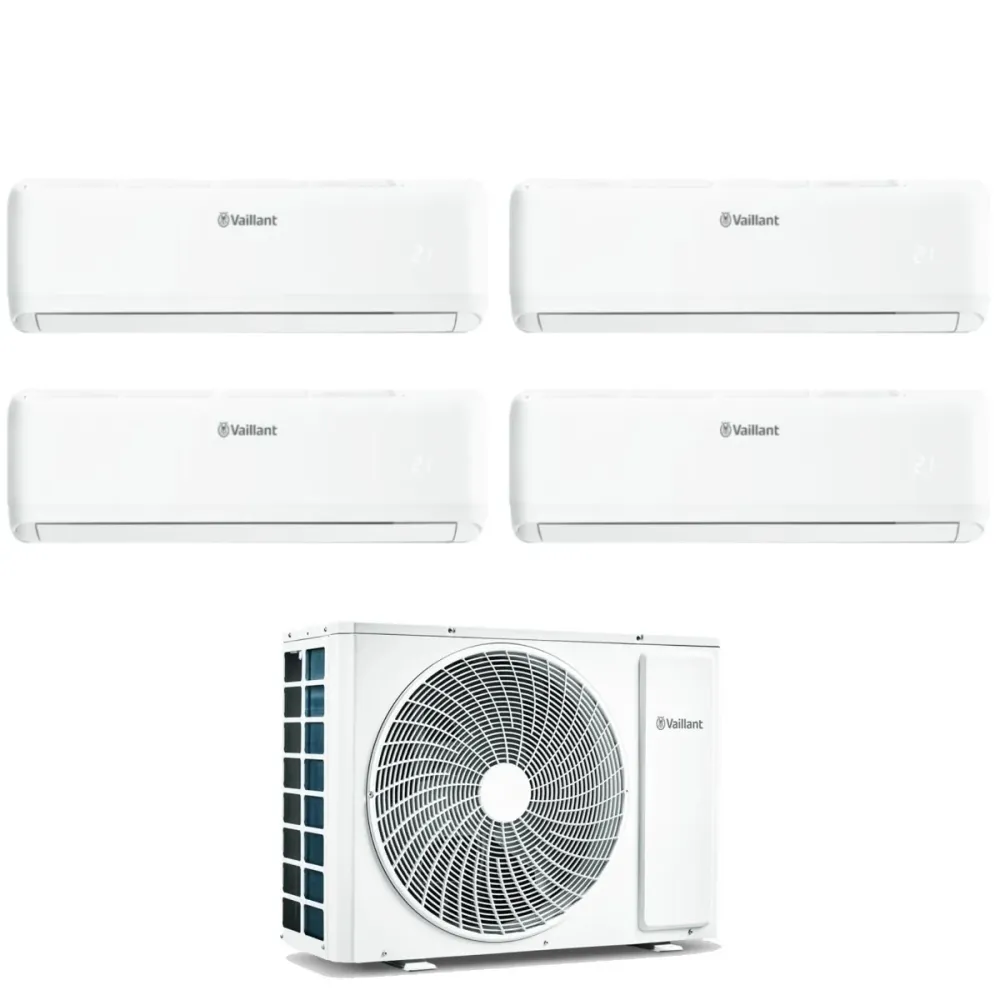 Climatizzatore Condizionatore Vaillant Quadri Split Inverter serie CLIMAVAIR PRO 7+7+7+12 con VAM1-080A4NO R-32 Wi-Fi Inte...