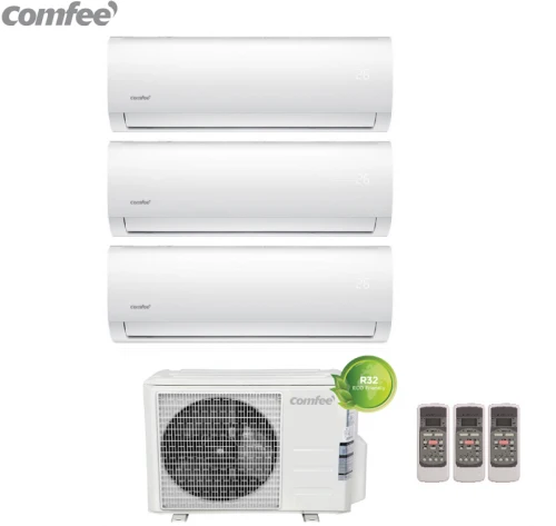 COMFEE TRIAL SPLIT INVERTER CLIMATISEUR série SIRIUS 9+9+12 avec 3E-27K R-32 9000+9000+12000