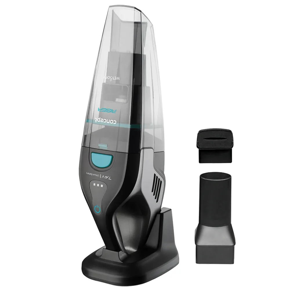 Aspirateur vertical humide et sec - Sans fil, Batterie 11,1 V, 2 200 mAh, Brosse à poils d'animaux, Filtre HEPA Concept