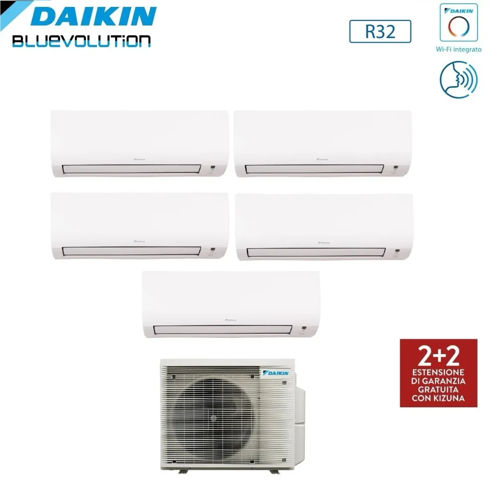 Condizionatore Daikin Penta Split COMFORA 7+7+7+9+9 con 5MXM90A R-32 Wi-Fi Integrato
