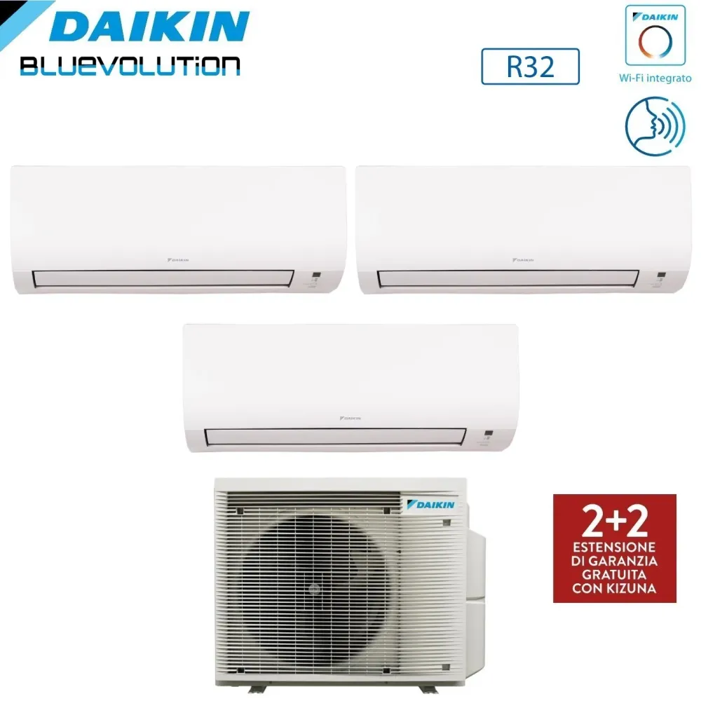 Condizionatore Daikin Trial Split COMFORA 7+9+12 con 4MXM80A R-32 Wi-Fi Integrato
