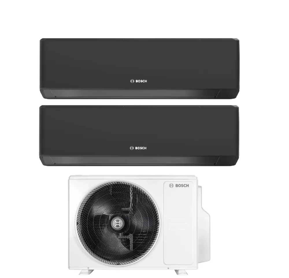 Condizionatore Dual Split Bosch Climate 7000i Black 9+12 con 5000M 53/2 E R-32 Wi-Fi Integrato