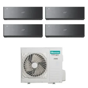 Condizionatore Hisense Quadri Split ENERGY PRO X BLACK 12+12+12+18 con 5AMW105U4RQC R-32 Wi-Fi Integrato